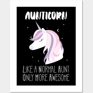 Aunticorn Aunt Awesome Unicorn Posters and Art